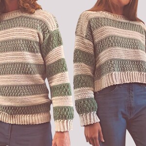 Crochet Sweater Pattern Cozy Unisex image 7