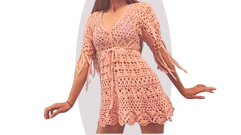 Crochet Beach Dress Pattern BESTSELLER Terrestrial image 5