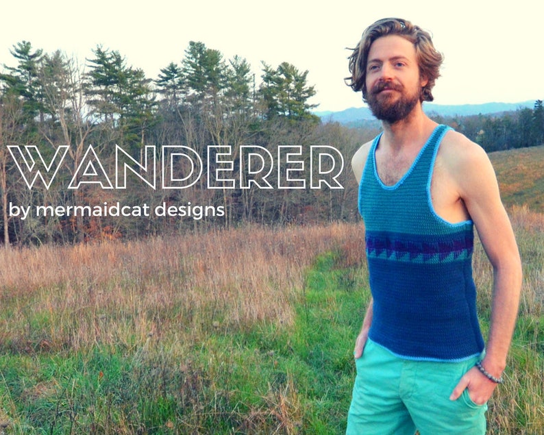 Crochet Tank Top Pattern for Men wanderer Etsy UK