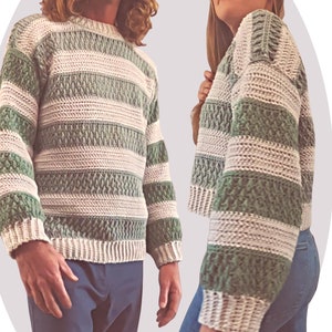 Crochet Sweater Pattern Cozy Unisex image 5