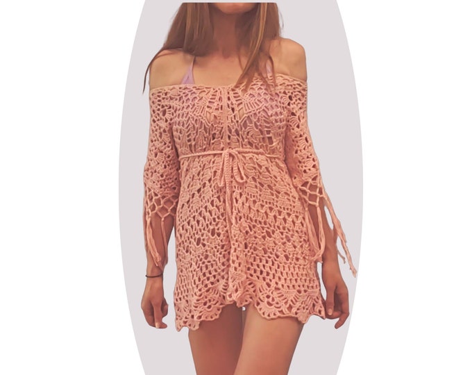 Featured listing image: Crochet Swim Coverup Pattern - Terrestrial