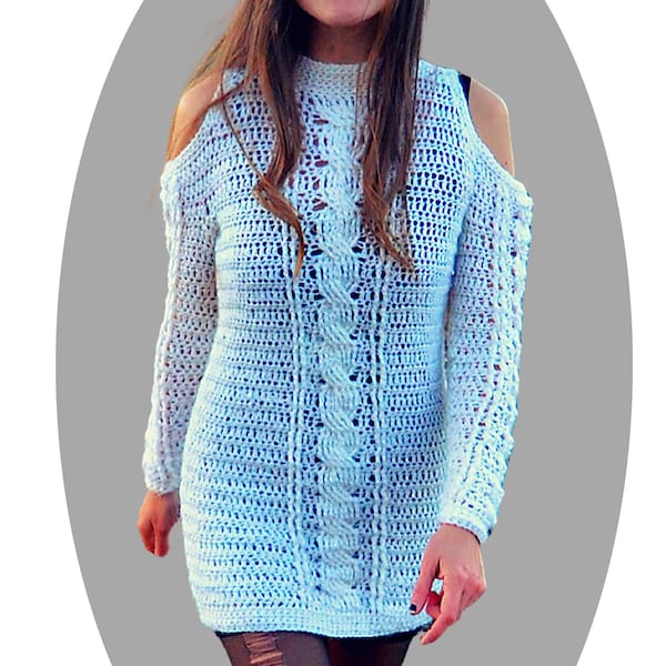 Crochet Sweater Dress Pattern - Levitate