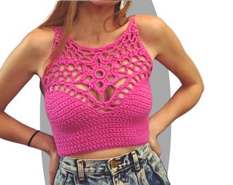 Crochet Pattern Top Halter - Catlantis - Beginner Friendly