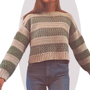 Crochet Sweater Pattern Cozy Unisex image 9