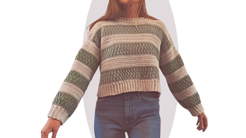 Crochet Sweater Pattern Cozy Unisex image 9