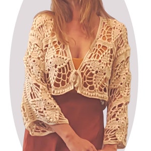 Crochet Cardigan Pattern - Western Wildflower