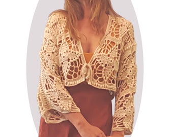 Crochet Cardigan Pattern - Western Wildflower