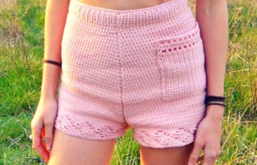 Crochet high-waisted booty shorts pattern Bliss | Etsy