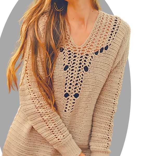 Crochet Sweater Pattern - Mountain -