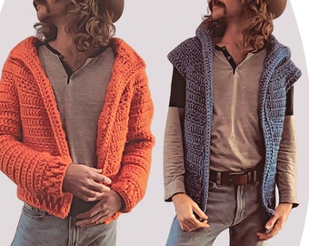 Crochet Jacket Pattern - Cosmos - Unisex