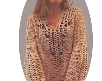 Crochet Pattern -Mountain- Simple Fall Sweater