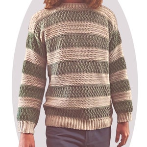 Crochet Sweater Pattern Cozy Unisex image 3