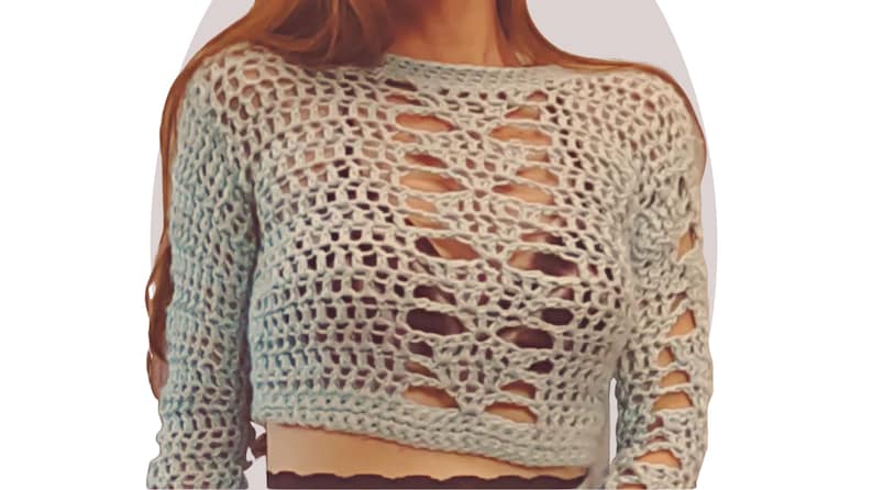 Crochet Sweater Pattern Amplify Beginner Crochet Pullover Tutorial Easy Crochet Clothing Women PDF Instant Download image 4
