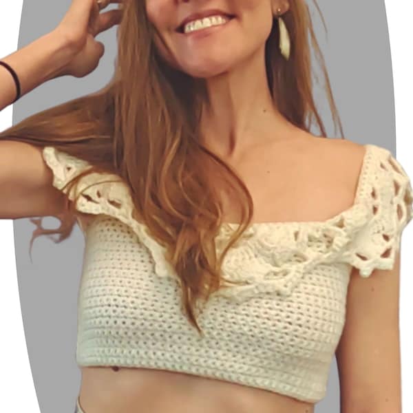 Crochet Pattern Top -Soft Geo-