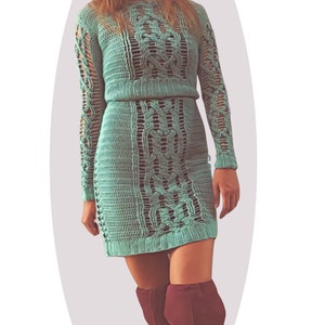 Crochet Pattern DOUBLE DEAL Magic Skirt and Sweater Set image 2