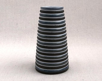 Blue Ceramic Vase - Handmade Ceramic Vase - Ceramic Flower Vase - Wheel Thrown Pottery (0072d)