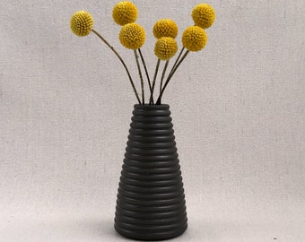 Vase en céramique noire - vase à fleurs en céramique - vase en poterie - cadeau de pendaison de crémaillère - cadeau d'hôtesse (0212d47)