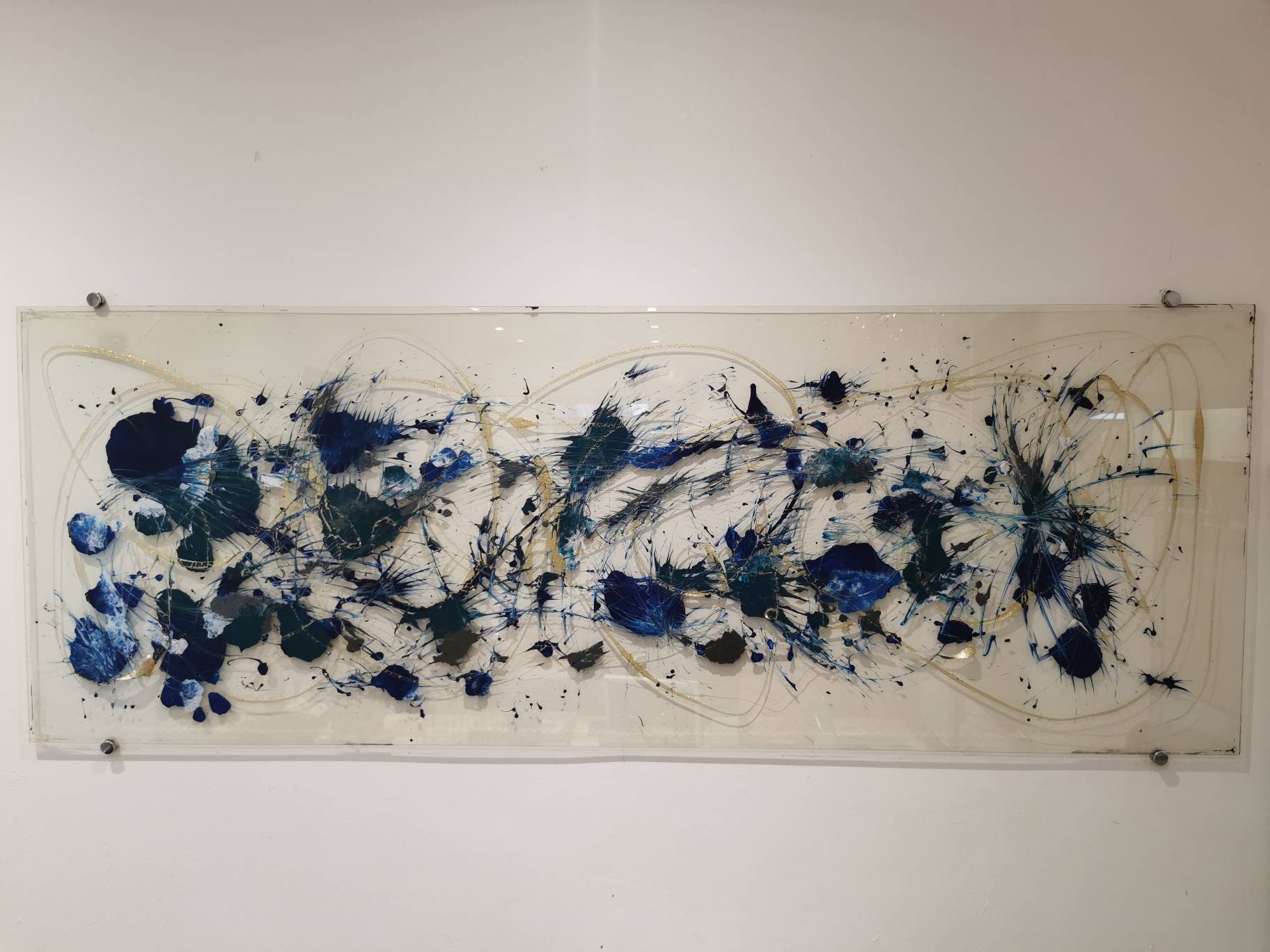 Abstract Glass Wall Art Acrylic Painting Etsy