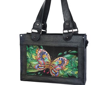 Woman bag Leather bag Handle bag Shoulder bag Handbag Woman handbag Personalized bag Custom bag Zipper bag Black leather bag Woman gift