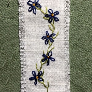 Hand Embroidered Bookmark