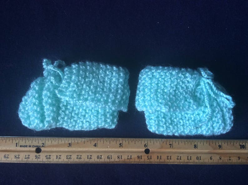 Pale Green Baby Booties image 4