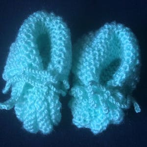 Pale Green Baby Booties image 3