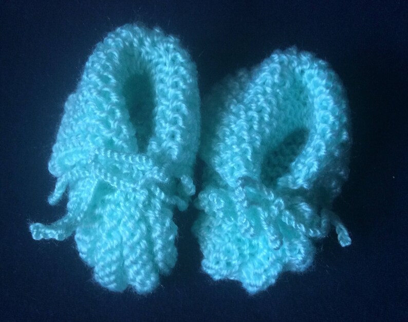 Pale Green Baby Booties image 3