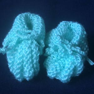 Pale Green Baby Booties image 2