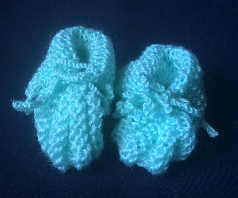 Pale Green Baby Booties image 2