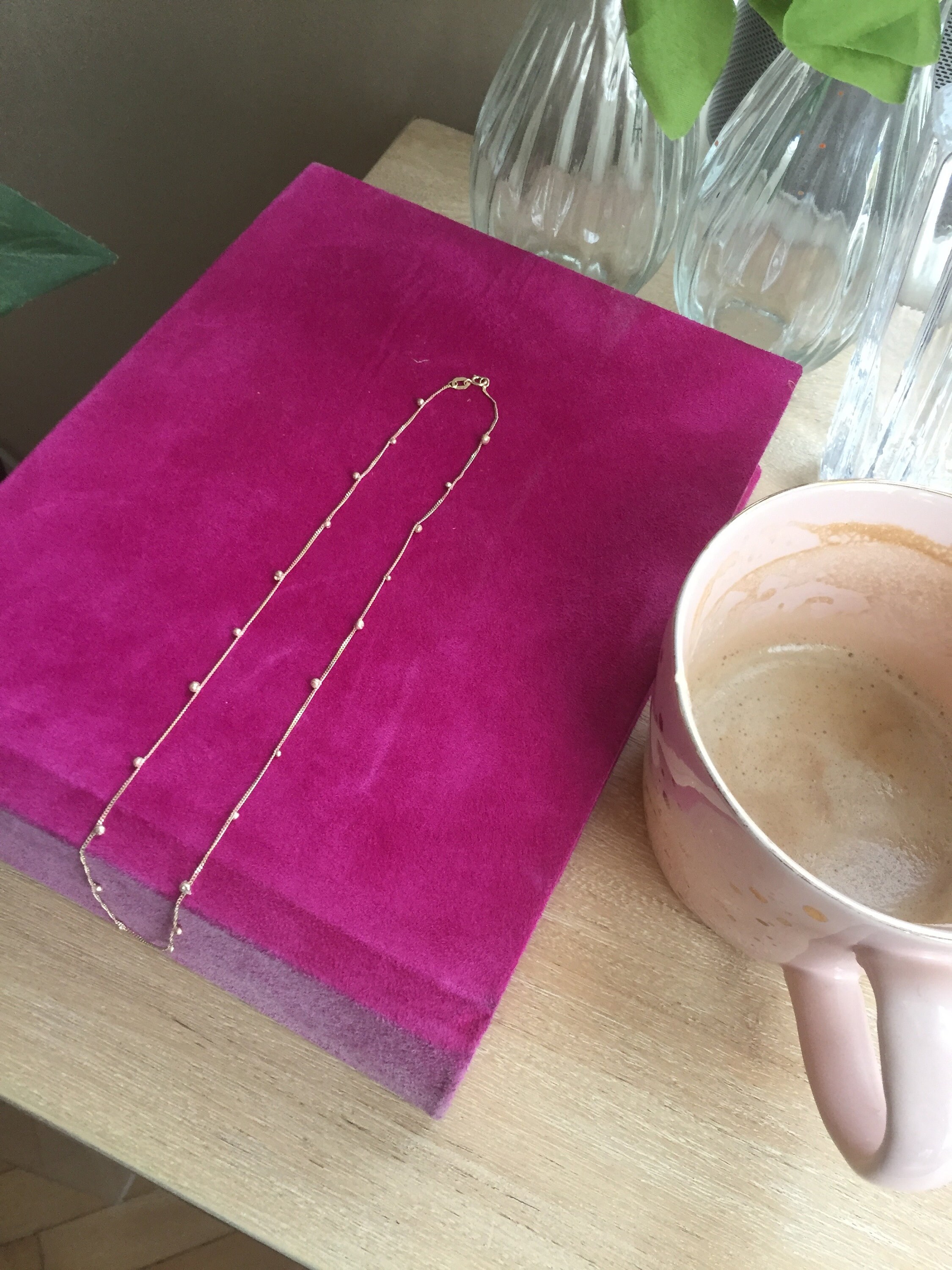 Solid Gold Necklace With Little Balls. Solid 18 14k 9k Gold Etsy UK