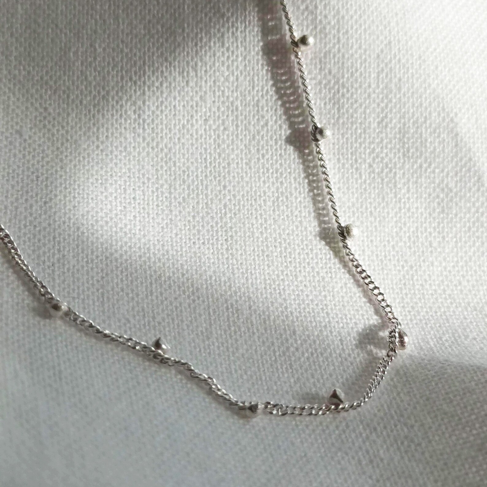 Solid Gold Necklace With Little Balls. Solid 18 14k 9k Gold Etsy UK