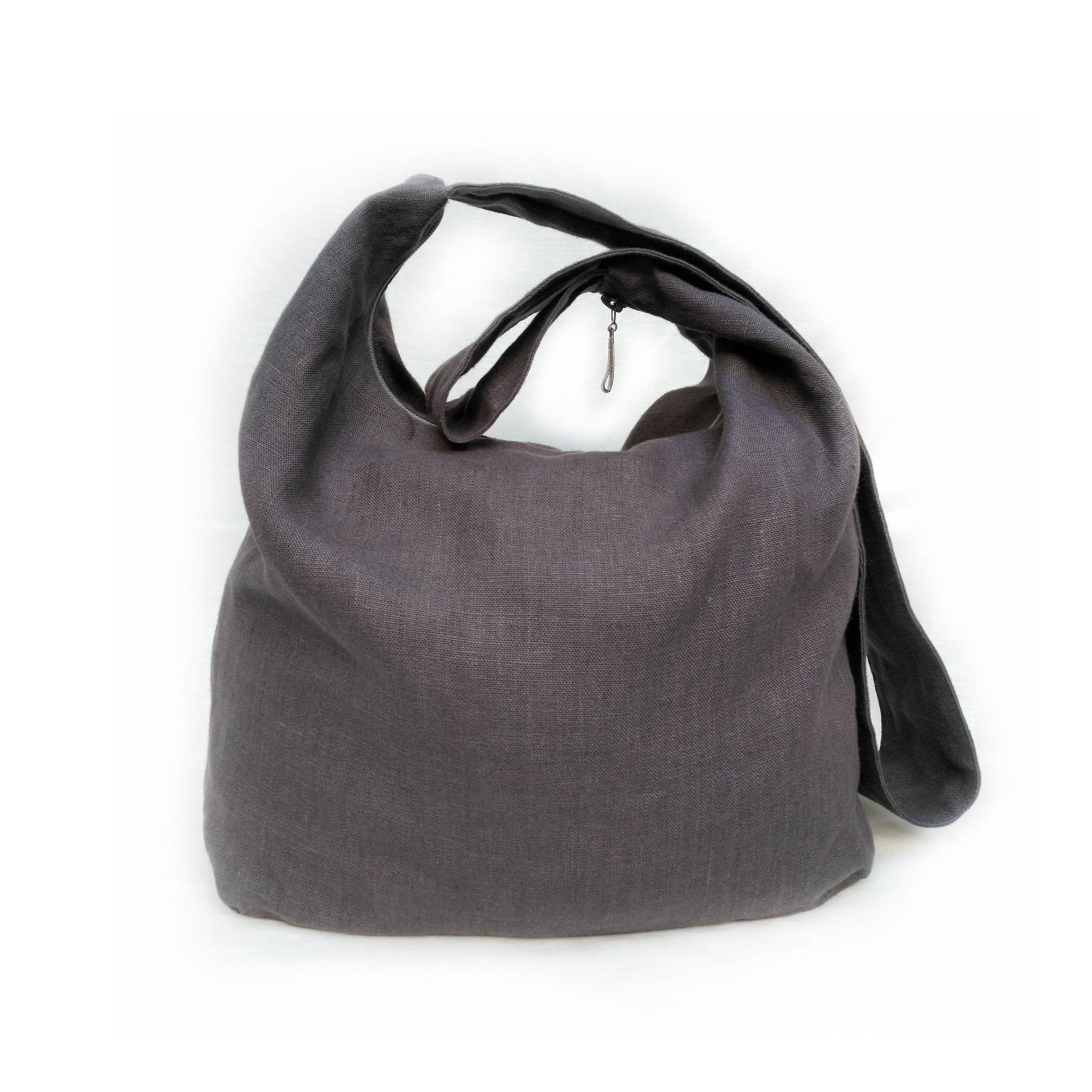Linen hobo bag, Crossbody purse bag, Travel Tote bag, Boho shoulder bag, Boho travel bag, Canvas hobo bag, Gift for her