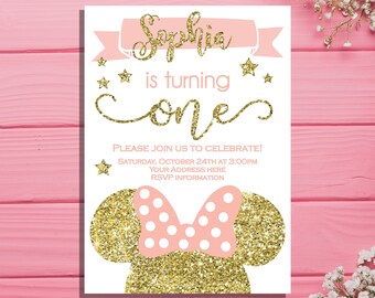 minnie invitations etsy