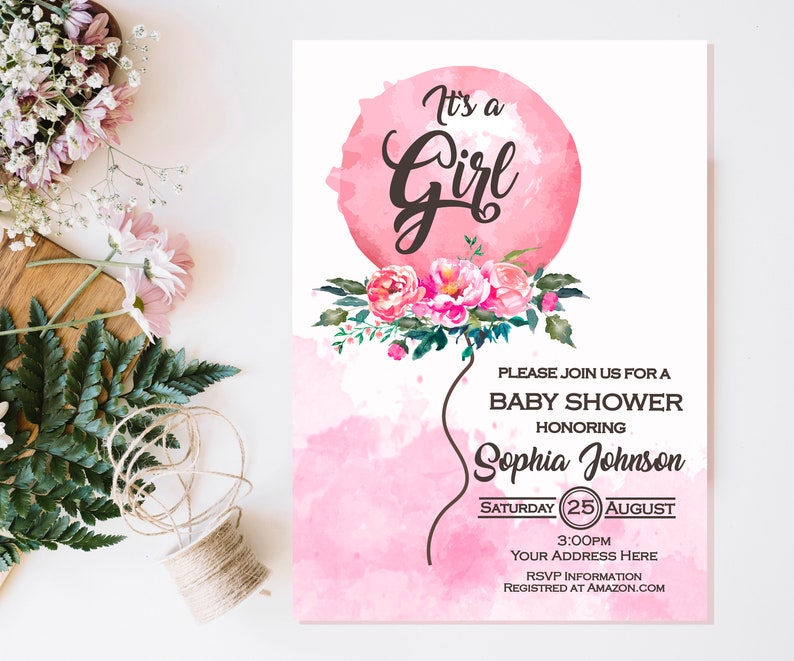 It S A Girl Baby Shower Invitation Girls Baby Shower Etsy