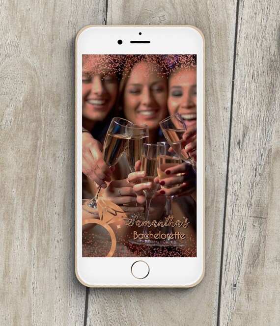 Rose Gold Bachelorette Snapchat Filter Bachelorette Snap Chat Etsy