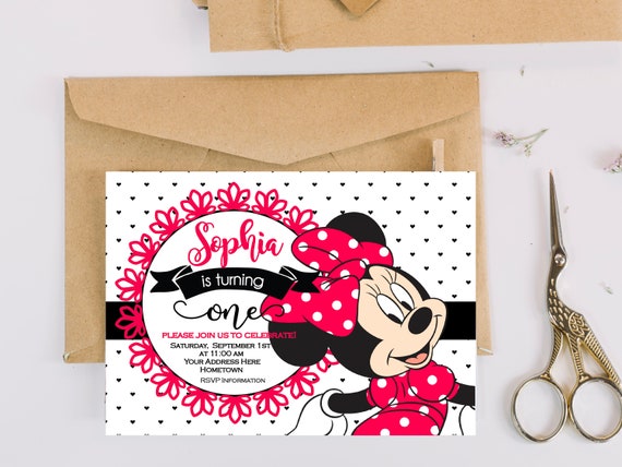 Minnie Mouse Invitation Minnie Mouse Birthday Invitation Etsy Minnie Mouse Invitation Minnie Mouse Birthday Invitation Etsy