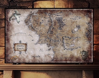Carte de la Terre du Milieu, Seigneur des Anneaux !