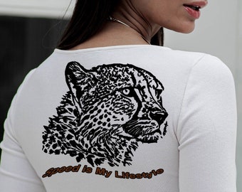 T シャツ デザイン、昇華デザイン、動物 T シャツ デザイン、Gepard !