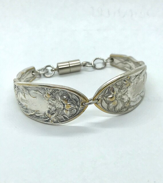 Vintage Silver Plated Silverware Bracelet Womens jewelry Etsy