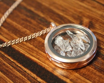 Shattered Glass Ceiling Pendant / Rose Gold / Shatter Gender Barriers / Elevate + Empower Women / Women's Rights / Equity + Feminism