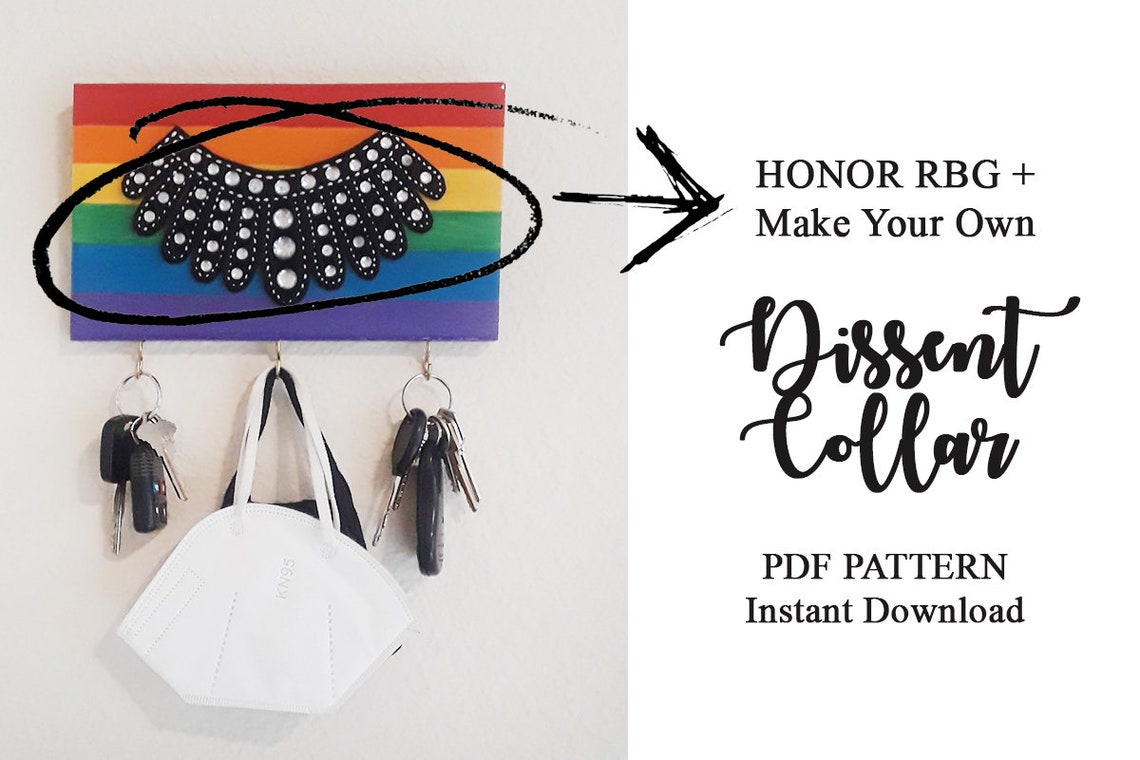 Make Your Own RBG Dissent Collar Pattern PDF // 100% - Etsy