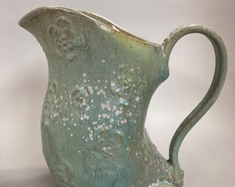 Aqua Woodfired Pitcher
