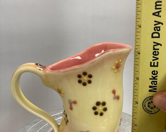 Yellow Flower Burst Small Pitcher