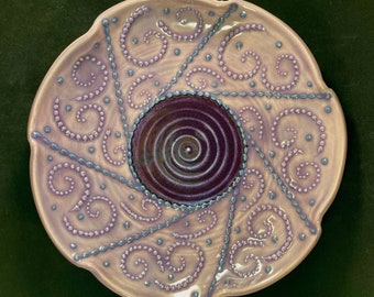 Purple Paisley Swirl Platter