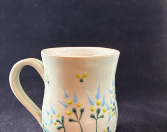 Teal Flower Garden mug