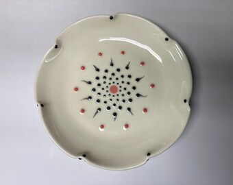 Black and White porcelain Plate