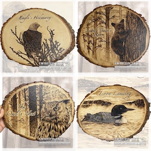 Custom Wood Burned Portrait: Hand Drawn Pet, Home, or People Art