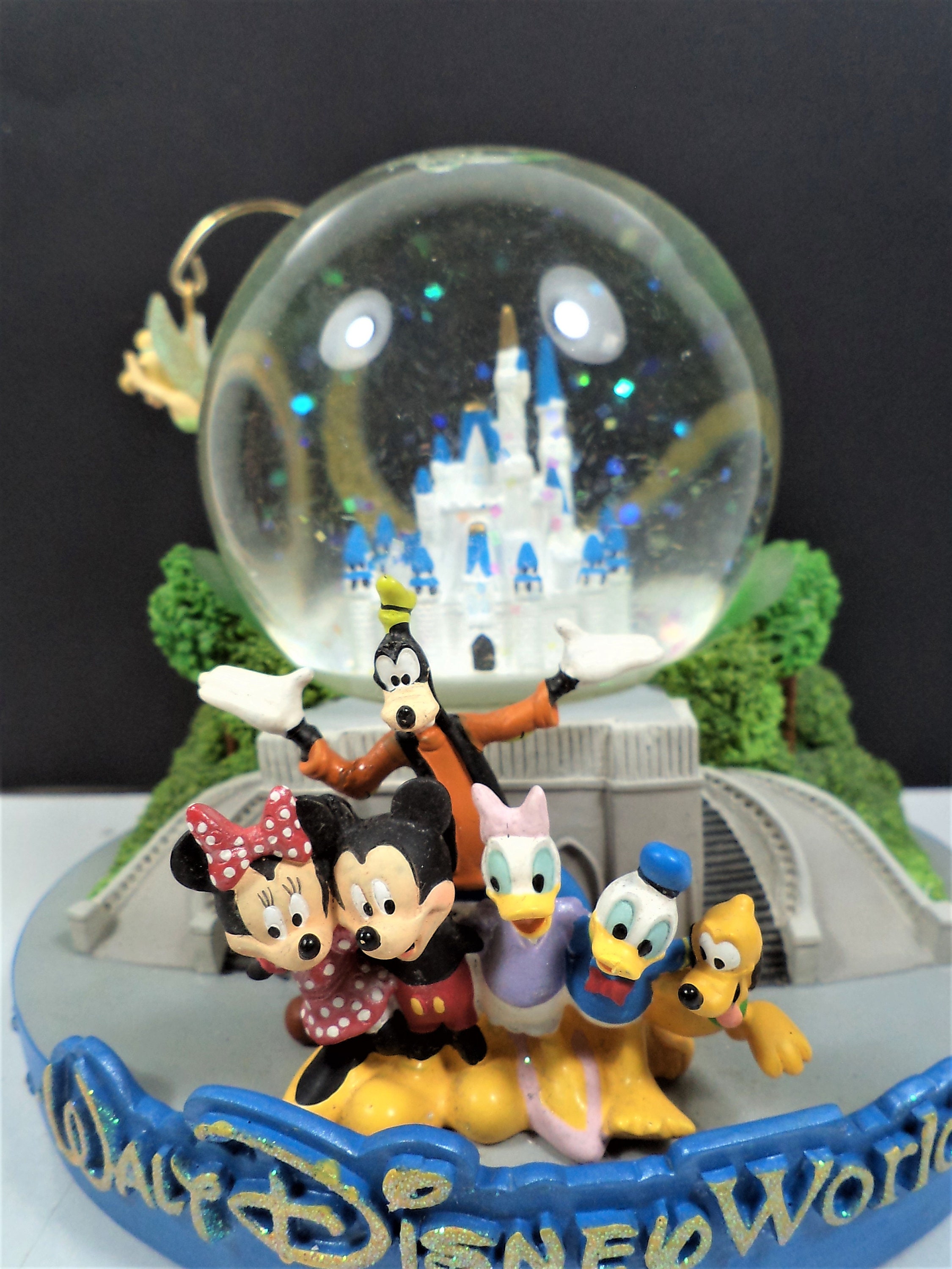 Glitter Snow Globe Walt Disney World Tinker Bell Mickey and Etsy