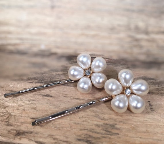Pearl And Diamond Hair Pin Etsy