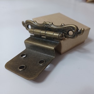 Vintage Bronze Hinges New Fancy  A44